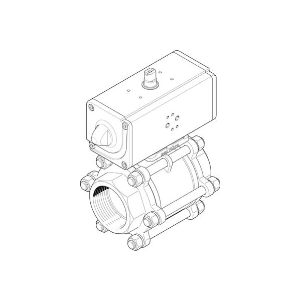 Festo Ball Valve Actuator Unit VZBA-4"-GG-63-T-22-F10-V4V4T-PP240-R-90- VZBA-4"-GG-63-T-22-F10-V4V4T-PP240-R-90- - main